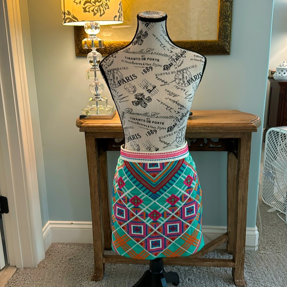 Ligali geometric print mini skirt